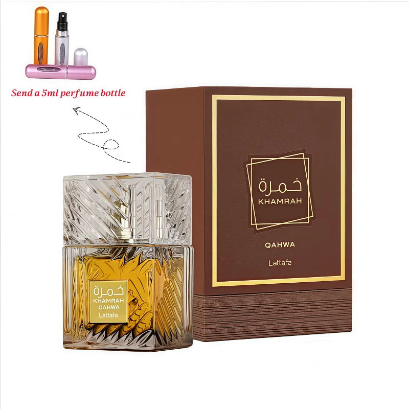 Khamrah Middle Perfumes Árabes Originales Long-lasting Sandalwood and Pine Scent Cologne Men's Luxury Perfume Gift