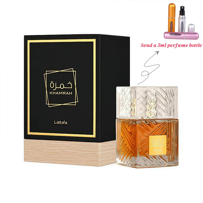 Khamrah Middle Perfumes Árabes Originales Long-lasting Sandalwood and Pine Scent Cologne Men's Luxury Perfume Gift